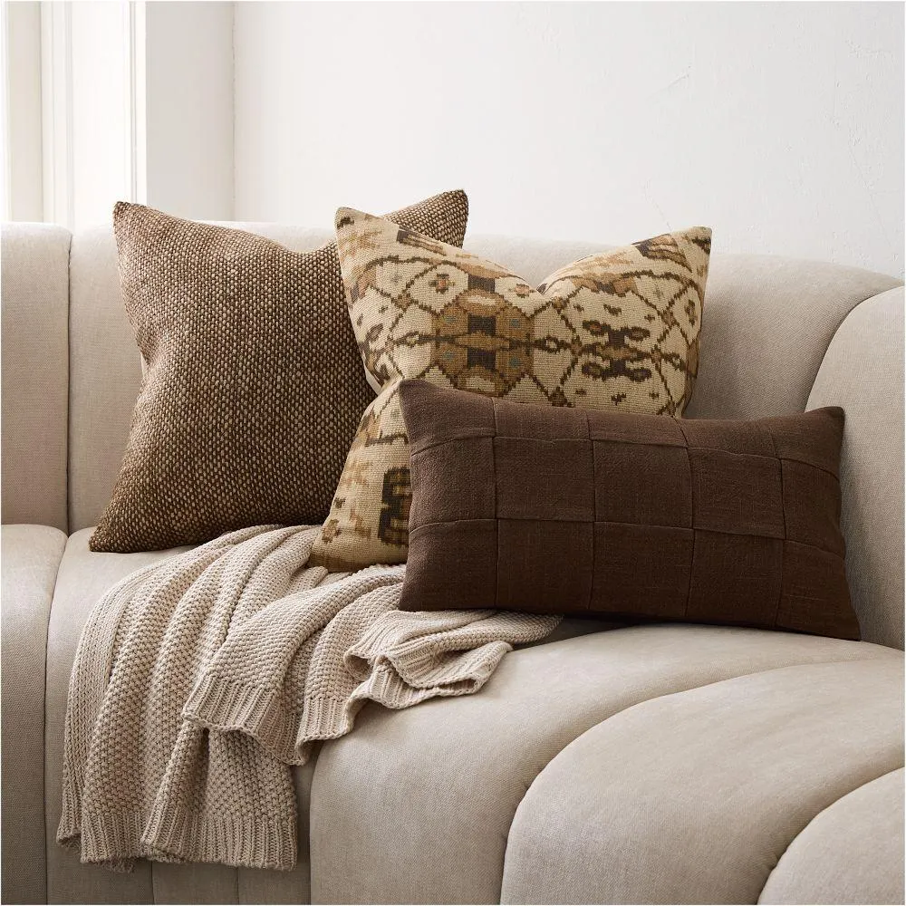 Two-Tone Basketweave Pillow Cover & Throw Set