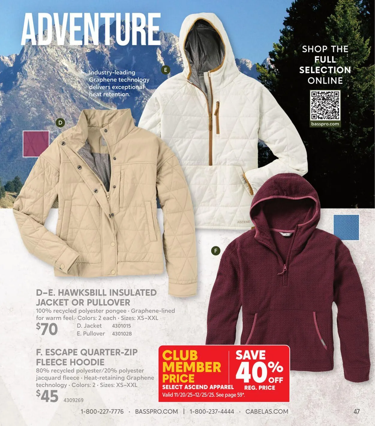 Weekly promotion Cabela's Current weekly ad spanning from November 30 to December 14 2025 - Page 47 for Catalogue 365