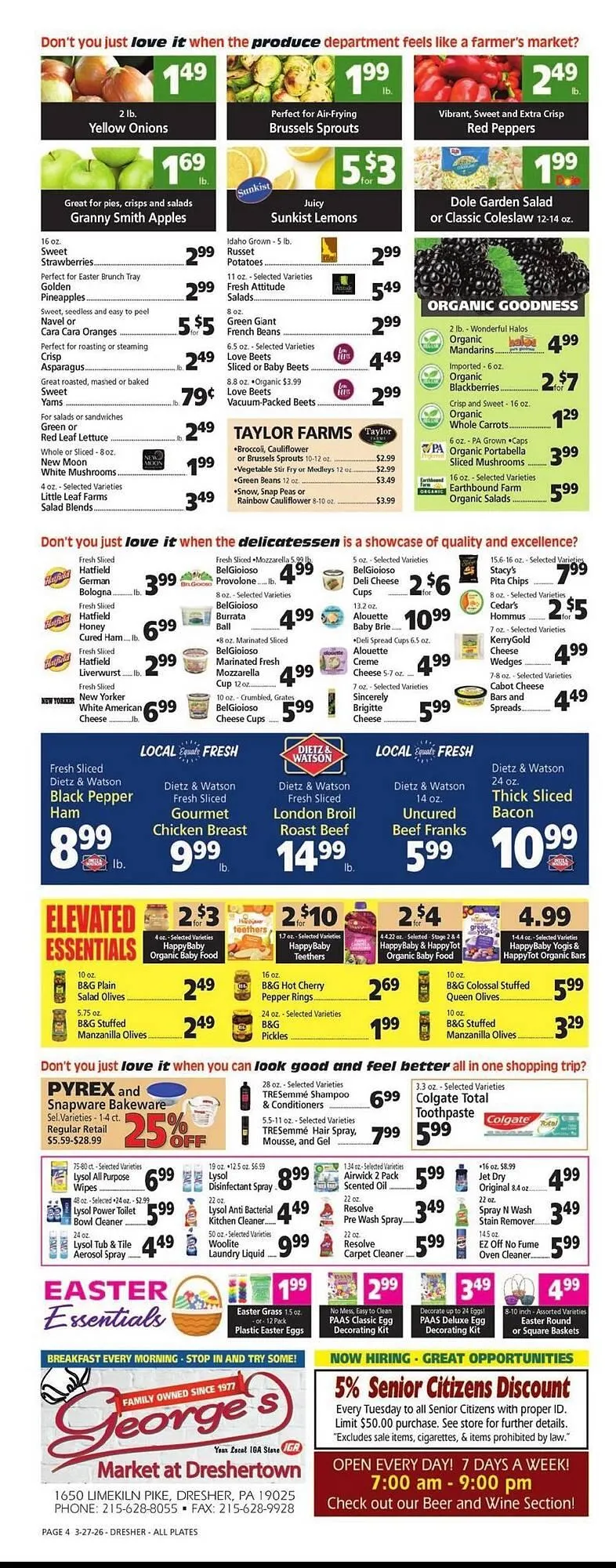 Weekly promotion George's Market weekly ad spanning from March 27 to April 2 2026 - Page 4 for Catalogue 365