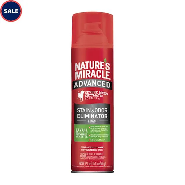 Nature's Miracle Advanced Stain & Odor Remover Foam Dogs, 17.5 oz.