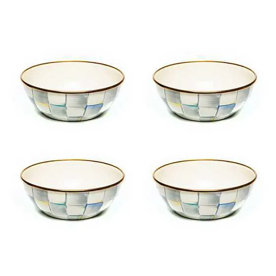 Sterling Check Everyday Bowls, Set of 4