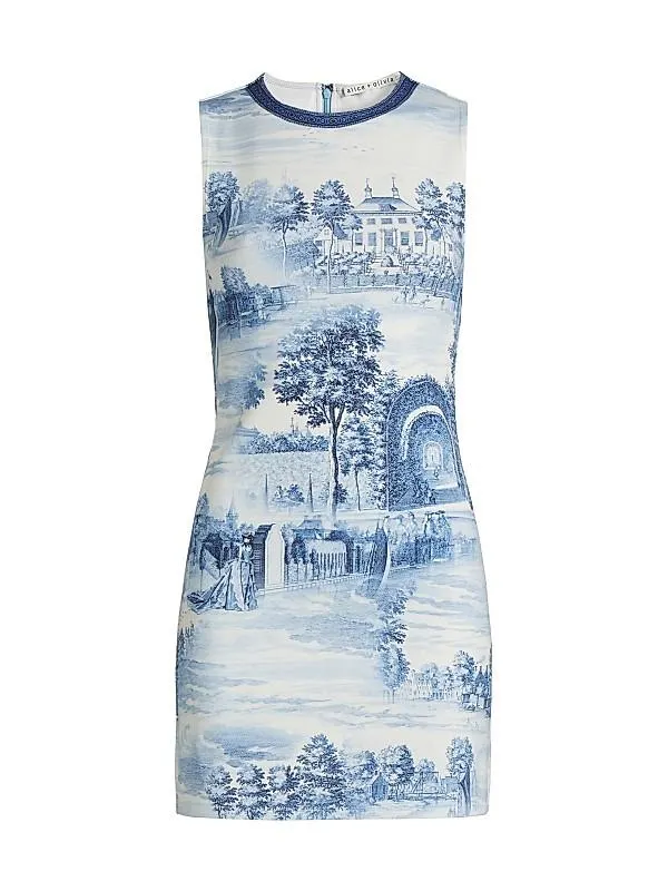 Wynell Toile De Jouy Print Minidress
