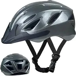 Adult Bike Helmet for Men Women Ages 14 and Up, Streamlined Design with Snap On/Off Visor Moisture-Washable Lining, Bicycle Cycling Helmets Can Fit Head Circumference 58-62cm