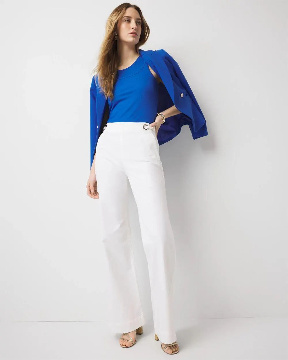 Extra High-Rise Novelty Waist Wide Leg Jean
