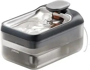 Automatic Pet Water Fountain 4.5L Large Capacity Stainless Steel Drink Tray Cat Water Dispenser Ultra-Quiet Pump Multi-Filtration System for Cats, Dogs, Multiple Pets S7 Lite Grey