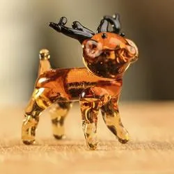 Miniature Glass Reindeer