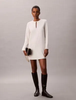 Crepe Tailored Mini Dress
