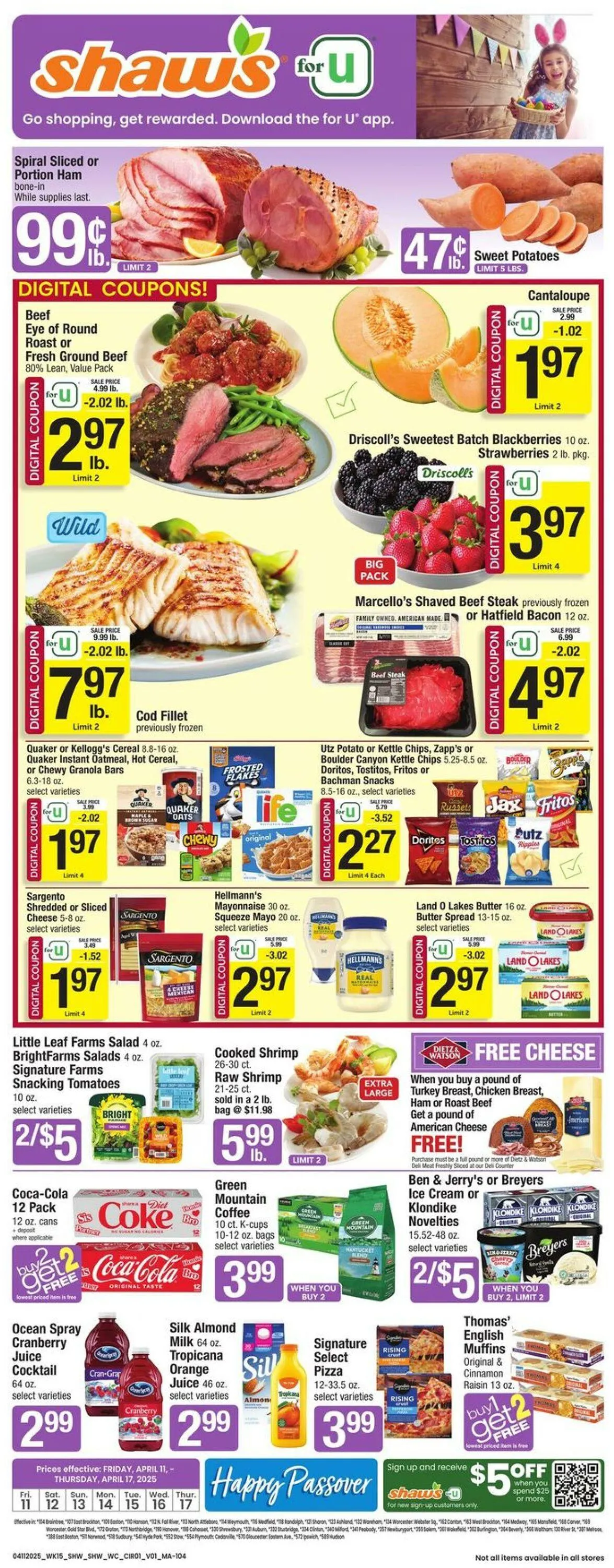 Weekly ad Shaws from April 11 to April 17 2025 - Page 1