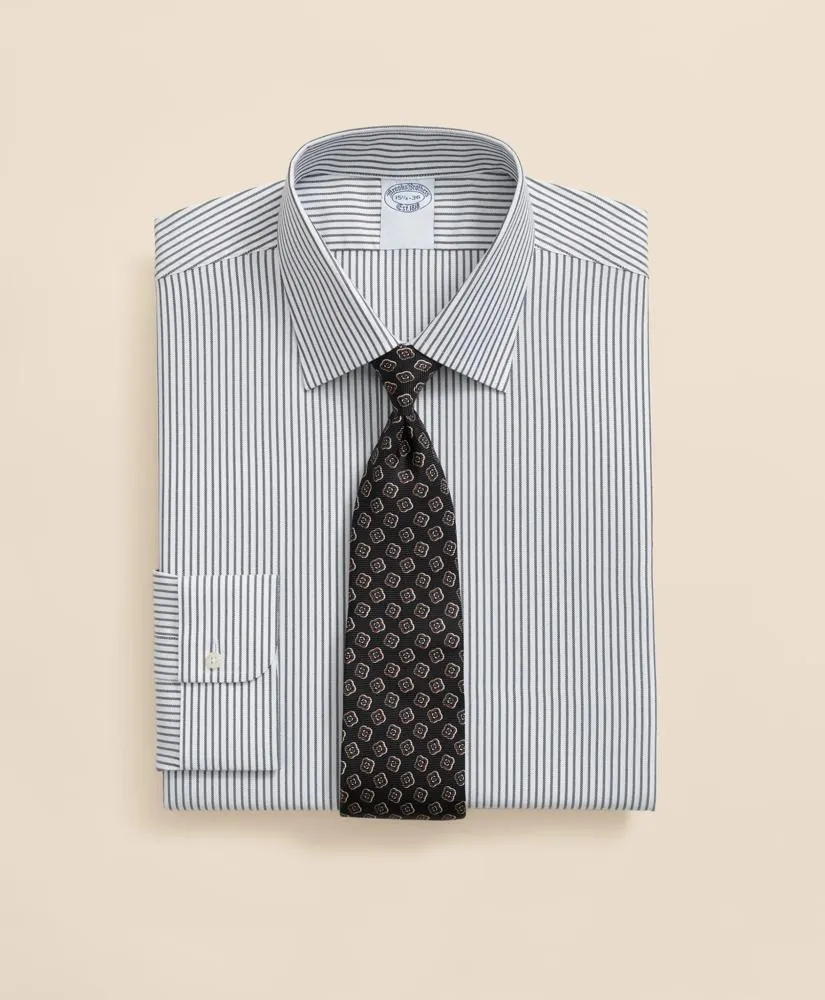 Brooks Brothers Explorer Collection Non-Iron Twill Ainsley Collar Striped, Dress Shirt