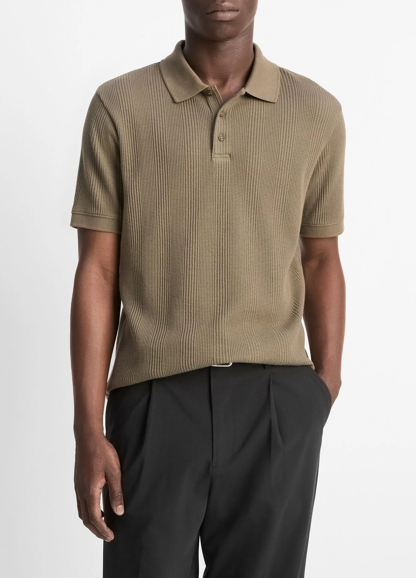 Variegated Pima Cotton Polo Shirt