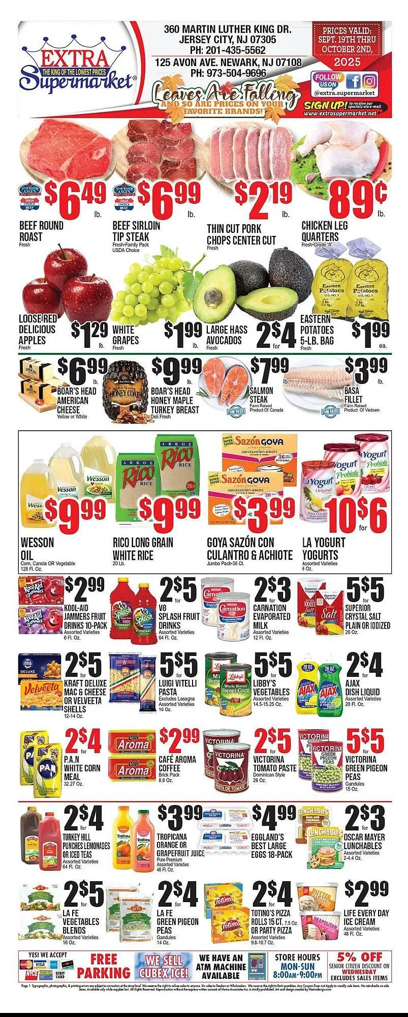 Weekly ad Extra Supermarket circular from September 19 to October 2 2025 - Page 1