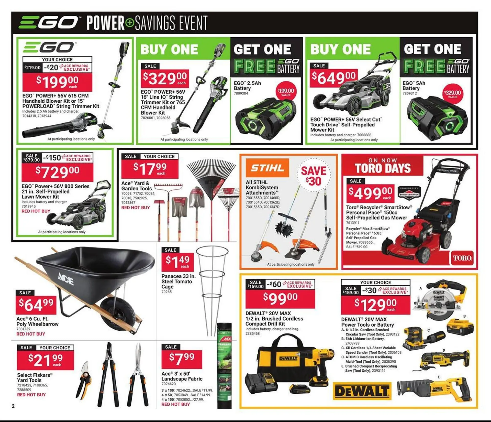 Weekly promotion Ace Hardware flyer spanning from April 1 to April 28 2026 - Page 2 for Catalogue 365