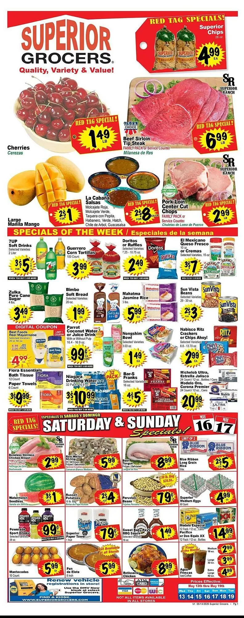 Weekly ad Superior Grocers weekly ad from May 13 to May 19 2026 - Page 1