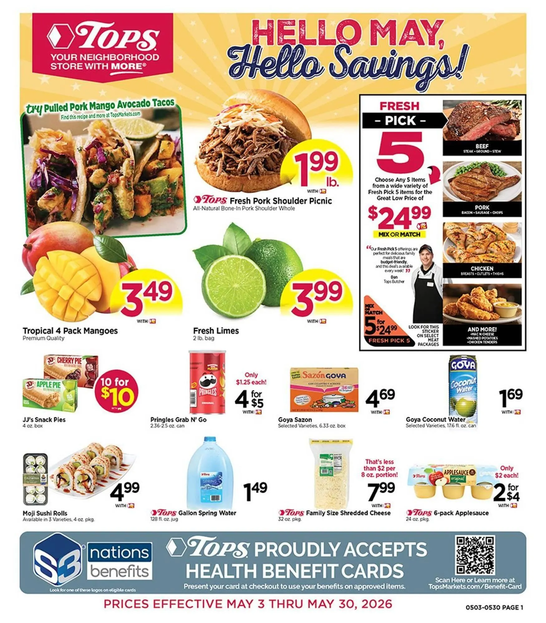 Weekly promotion Tops weekly ad spanning from May 3 to May 30 2026 - Page 1 for Catalogue 365
