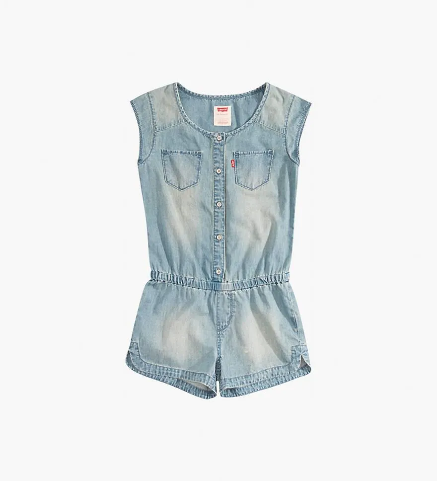 Woven Romper Big Girls S-xl