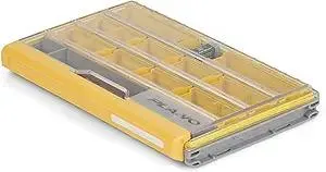 Plano EDGE 3600 Terminal Tackle Storage, Gray and Yellow, Includes 10 Hook Retainers, Rustrictor Rust-Resistant Technology, Waterproof Premium Fishing Utility Box