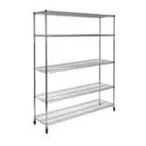 Seville Classics UltraDurable 5-Tier NSF Steel Shelving, 60" W x 24" D x 76" H