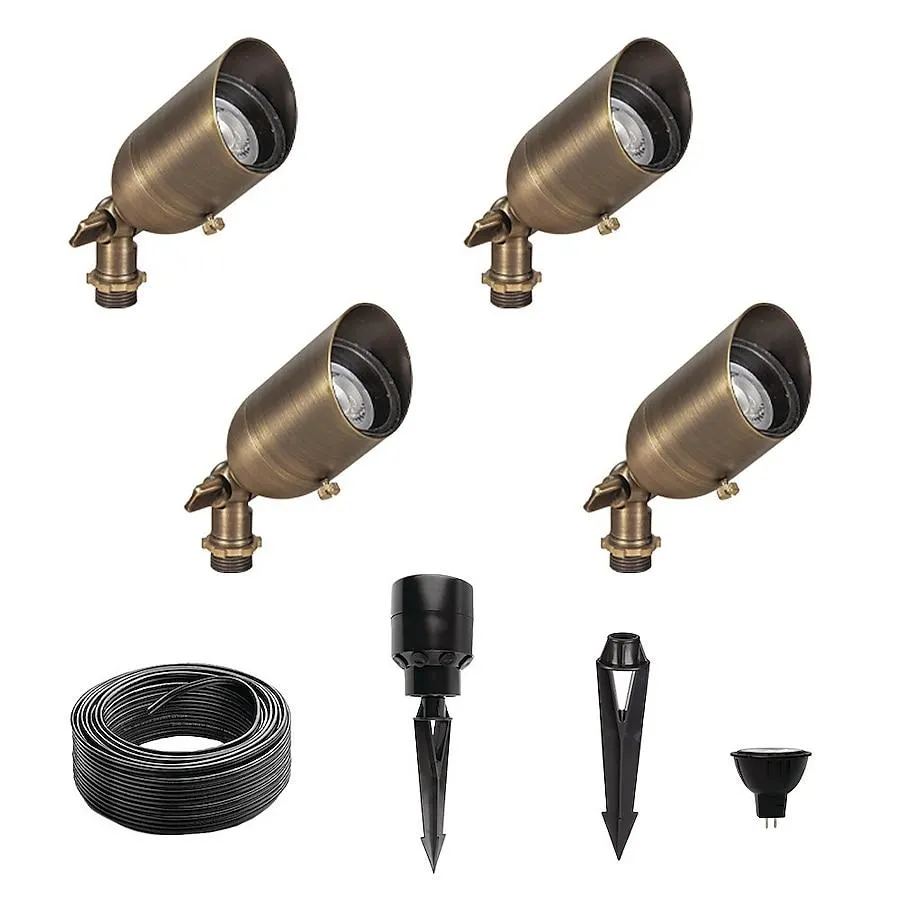 VOLT Outdoor Lighting 20 -Watt Bronze Low voltage Hardwired LED Spot light kit