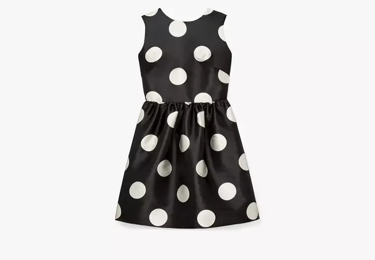 Breezy Dot Fit-and-flare Bow Dress
