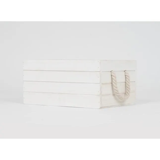 allen + roth 3 -Pack ( 14.5-in W x 7-in H x 10.5-in D ) wash white Wood Basket