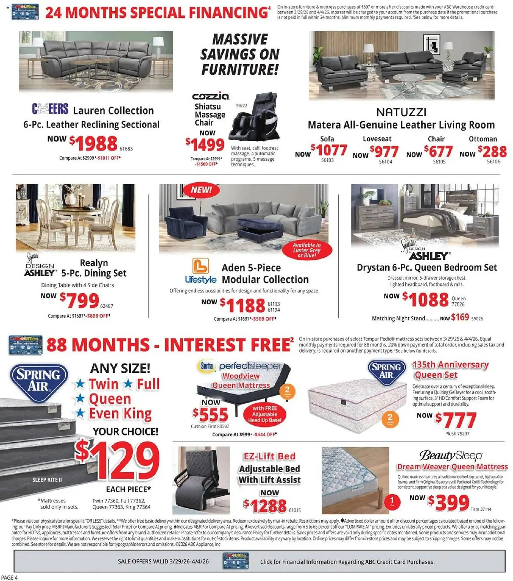 Weekly ad ABC Warehouse weekly ad from March 30 to April 5 2026 - Page 4