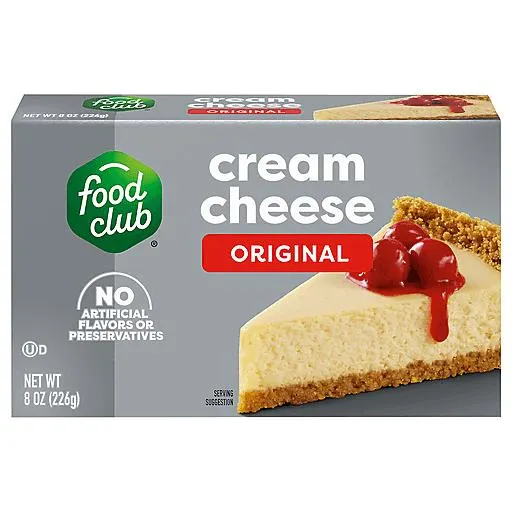 Food Club Original Cream Cheese 8 oz