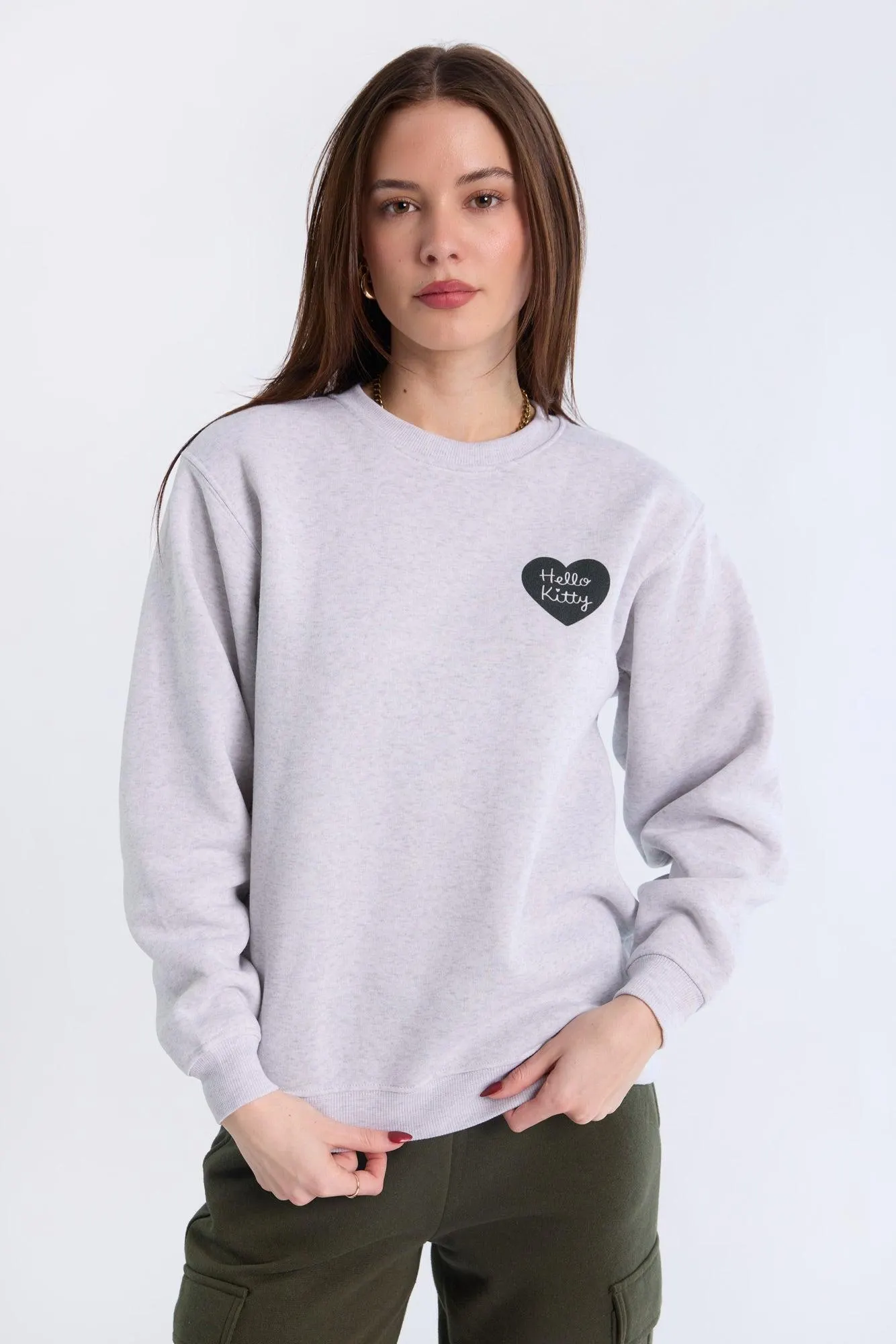 Hello Kitty Graphic Crew Neck Sweatshirt