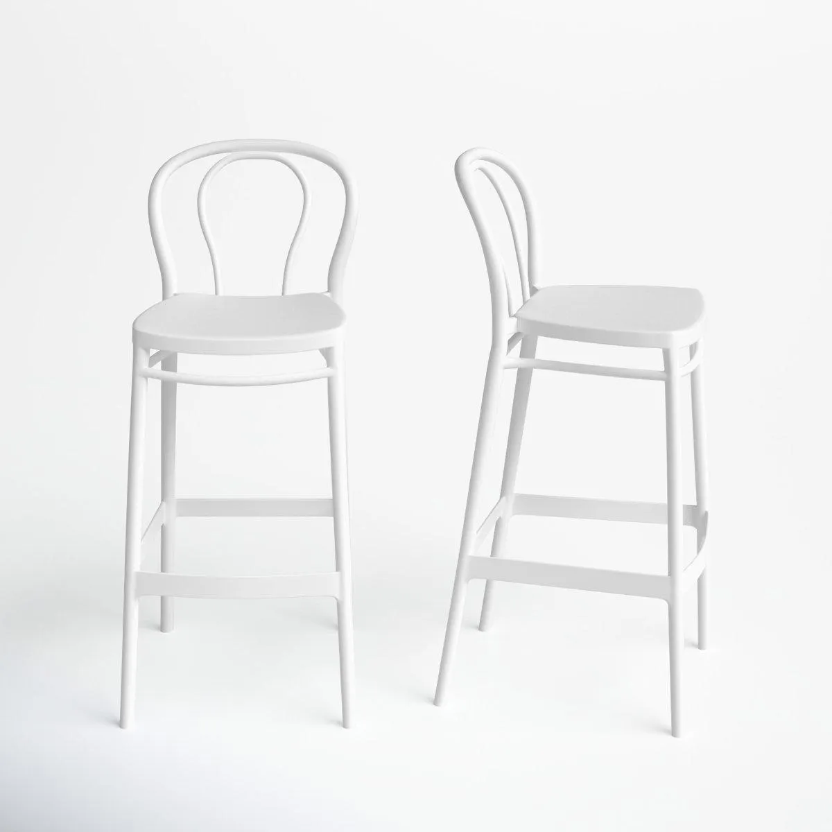 Farrah 41.7'' Solid Back Outdoor Bar Stool (Set of 2)