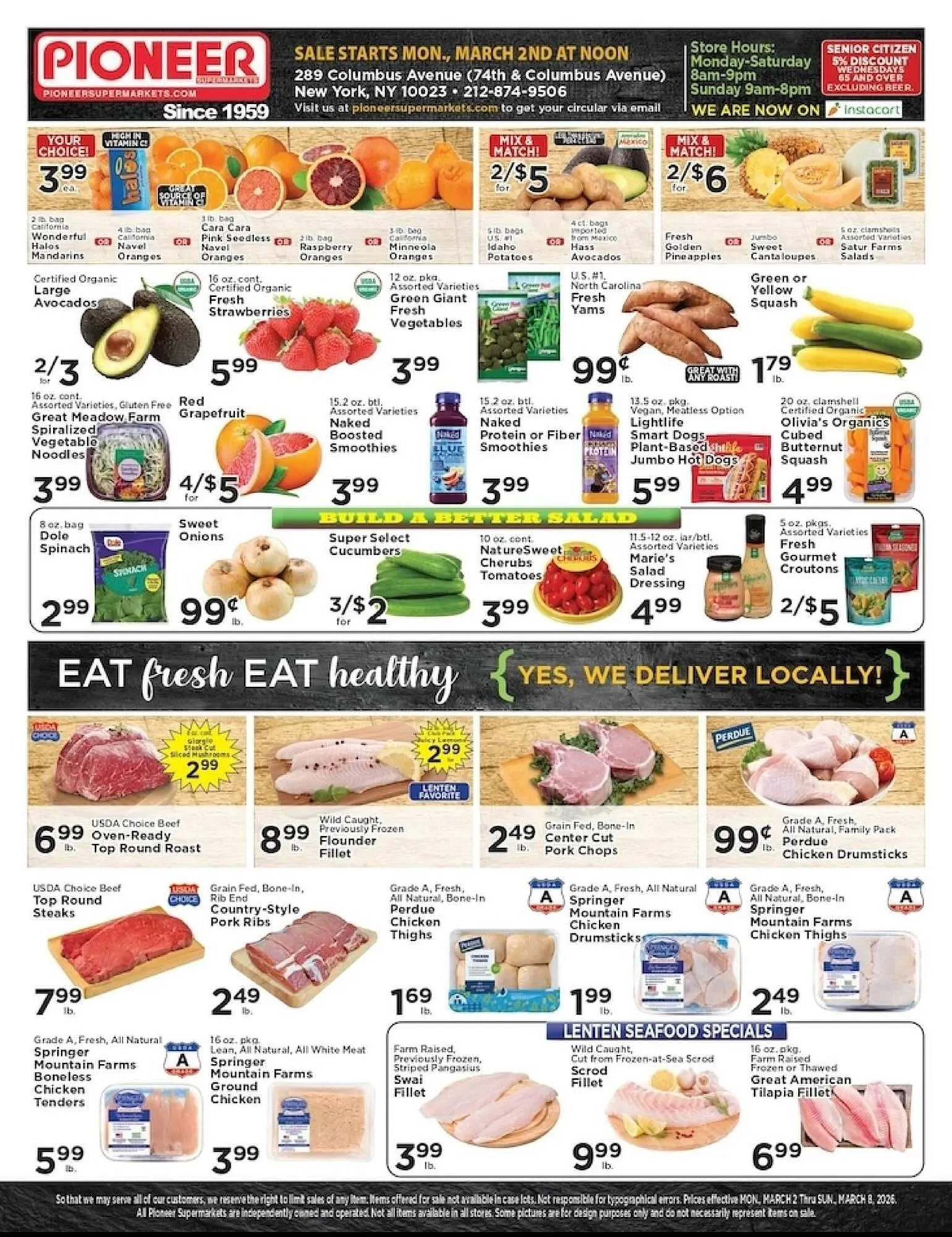 Weekly ad Pioneer Supermarkets weekly ad from March 2 to March 8 2026 - Page 1