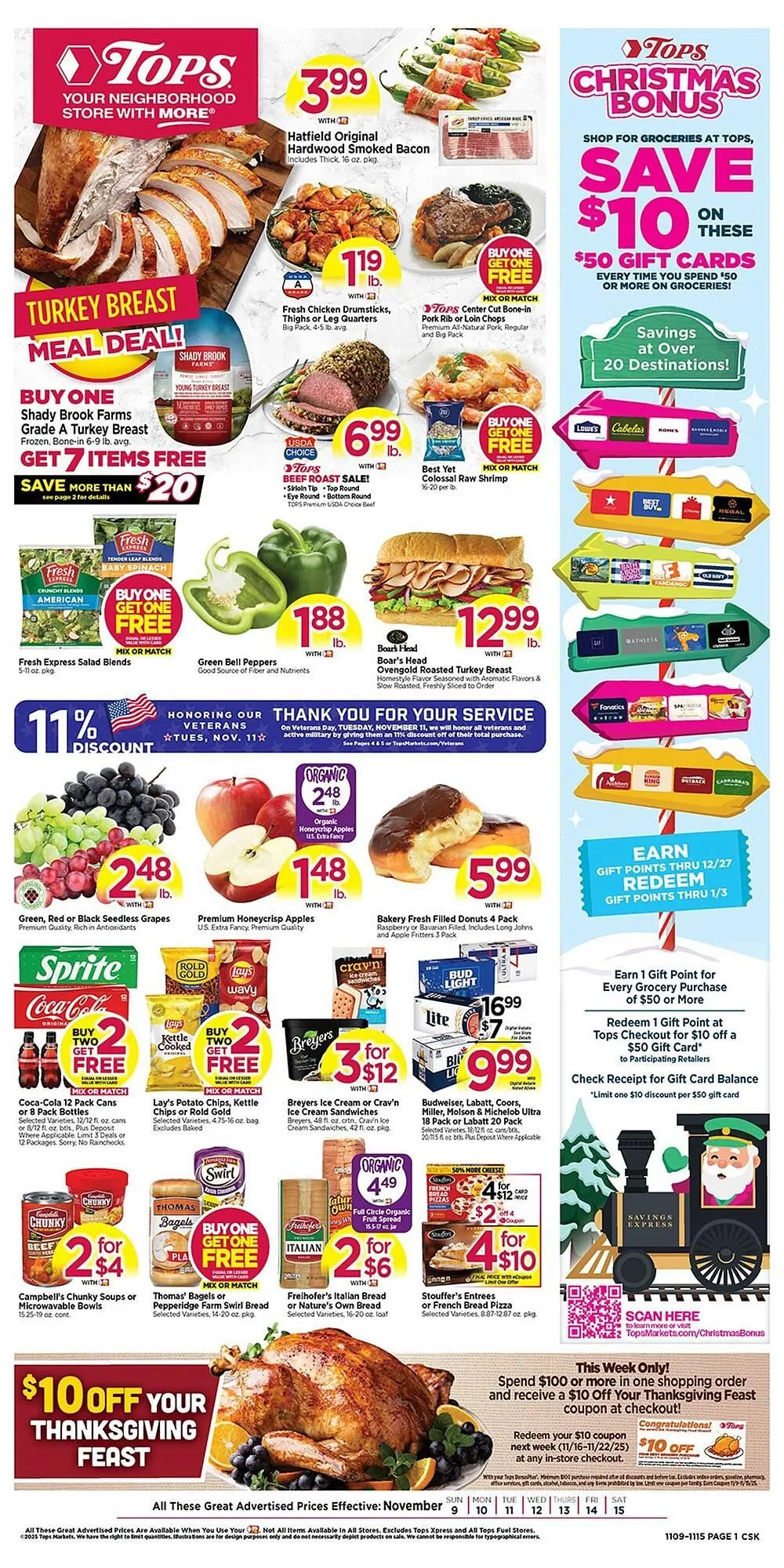 Weekly ad Tops weekly ad from November 9 to November 15 2025 - Page 1