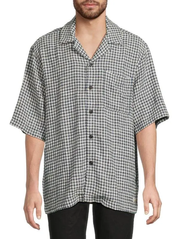 ​Gingham Cotton-Linen Button-Down Shirt