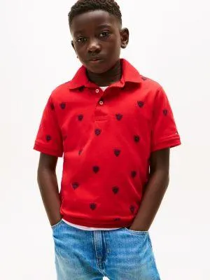 Kids' Shield Logo Stretch Polo