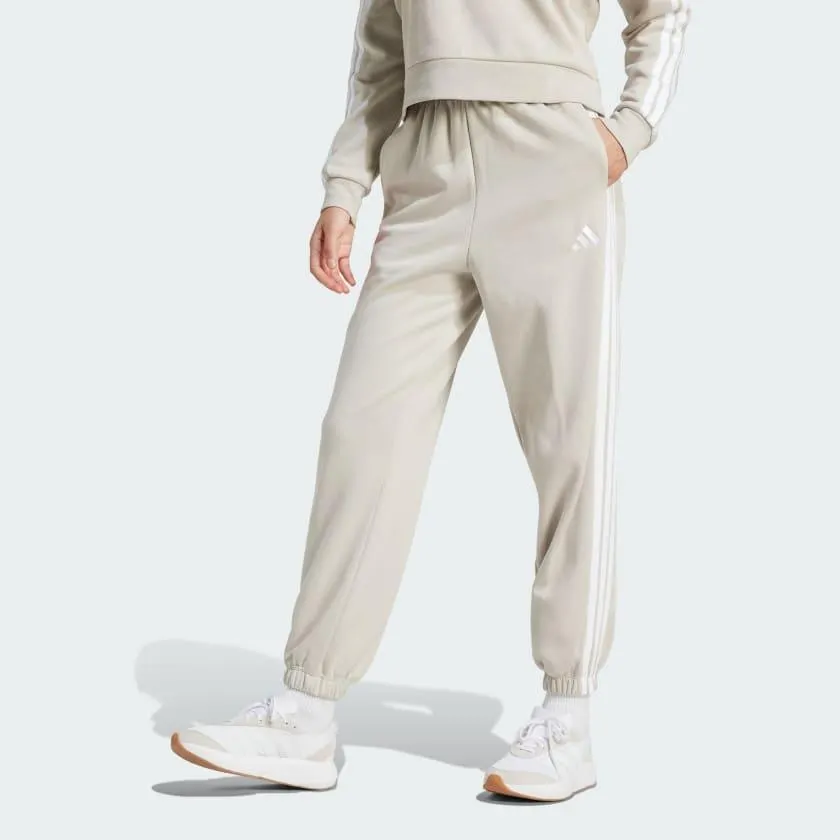 Essentials 3-Stripes Fleece Loose-Fit Pants