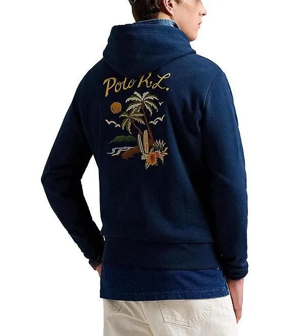 Loopback Fleece Embroidered Graphic Hoodie