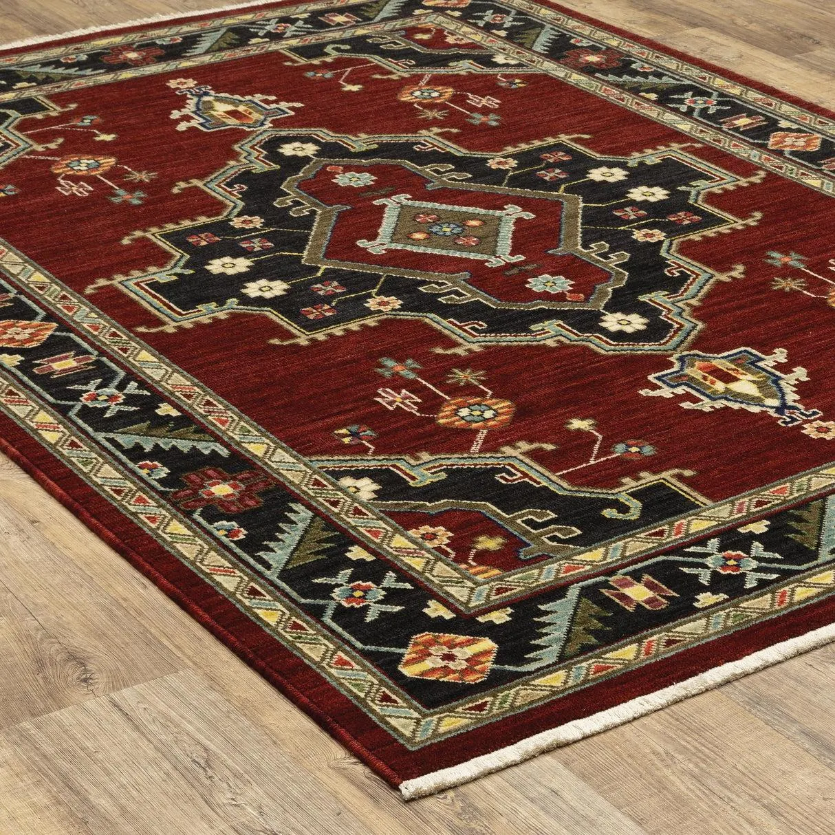 Laurenburg Border Wool Rug, 7'10" x 10'