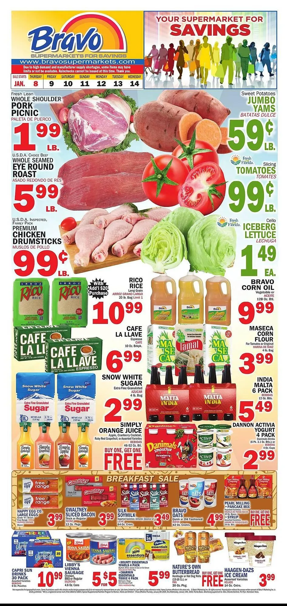 Weekly ad Bravo Supermarkets weekly ad from January 8 to January 14 2026 - Page 1