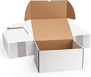 ZBEIVAN 12x10x6 White Shipping Boxes Set of 15, Corrugated Cardboard Mailer Boxes for Packaging Small Business Mailing Gifts