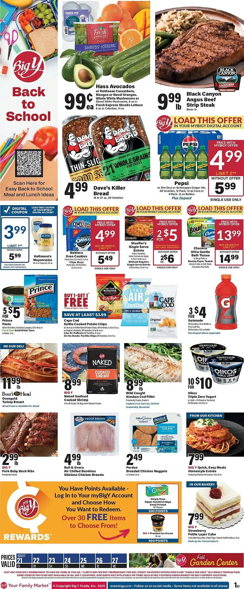 Weekly ad Big Y Weekly Ad from August 21 to August 28 2025 - Page 1