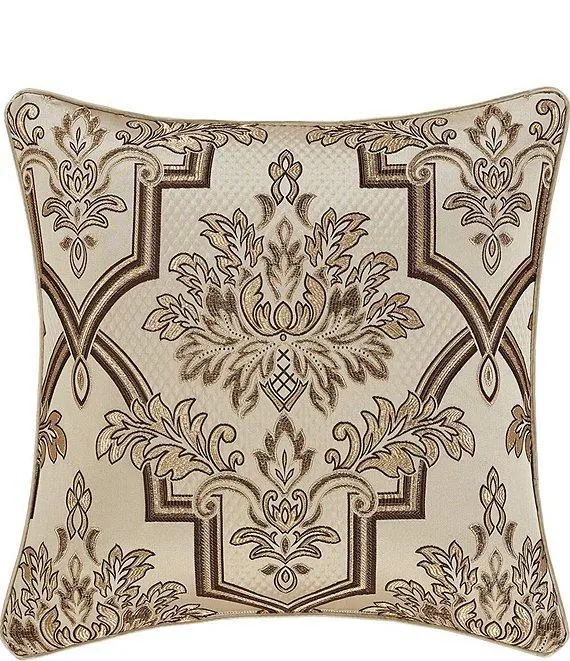 Gold Coast Woven Damask Decorative Reversible Square Pillow