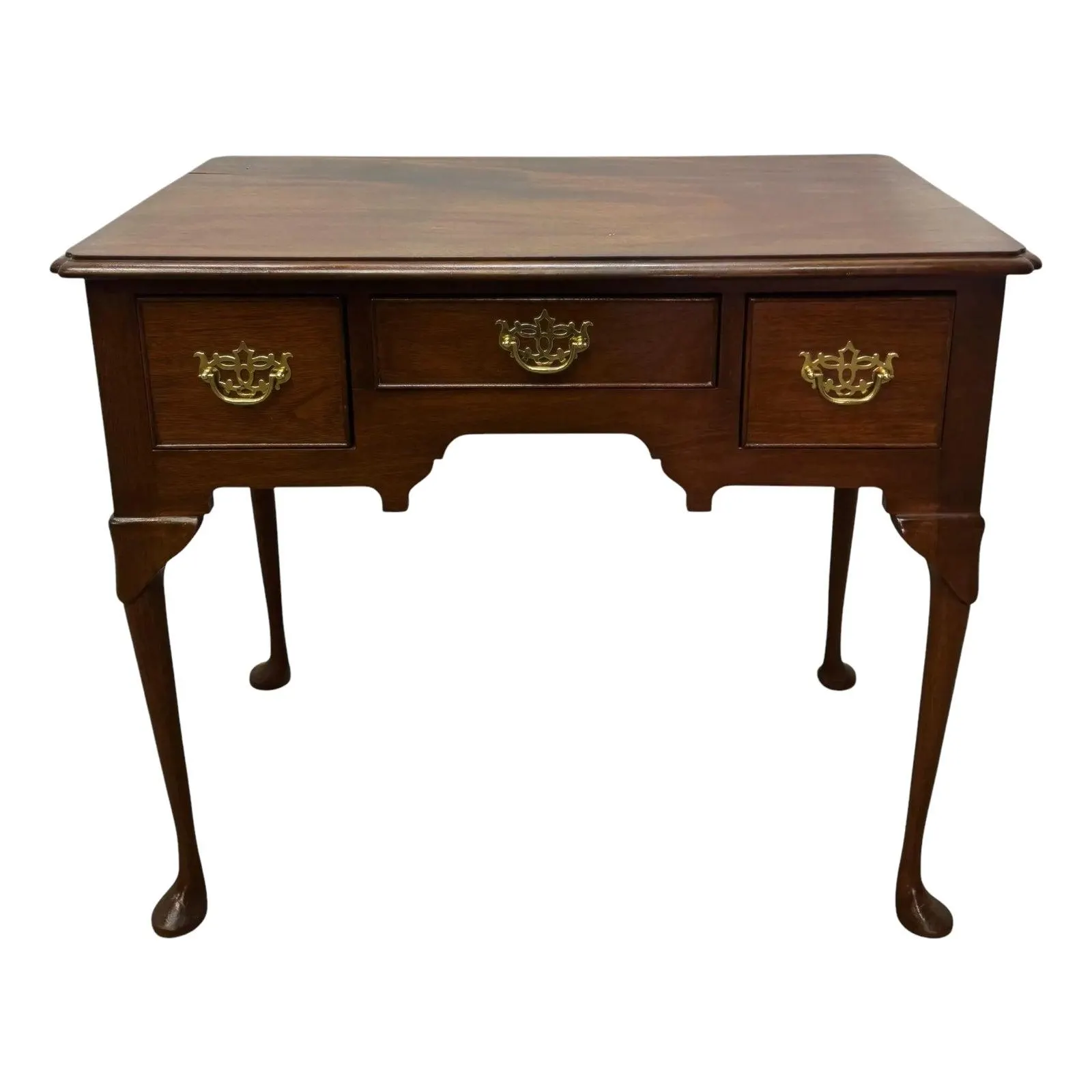 Vintage Traditional Chippendale Style Mahogany Lowboy / Chest of Drawers