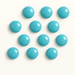 Mini Turquoise Enamel Button Magnets (Pack of 12 pieces)