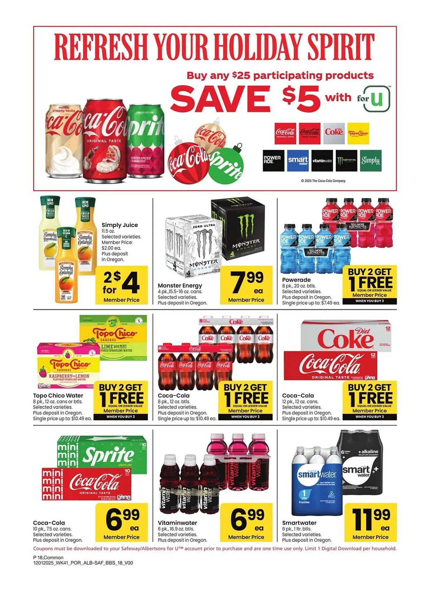 Weekly promotion Albertsons weekly ad spanning from December 1 to January 4 2026 - Page 18 for Catalogue 365