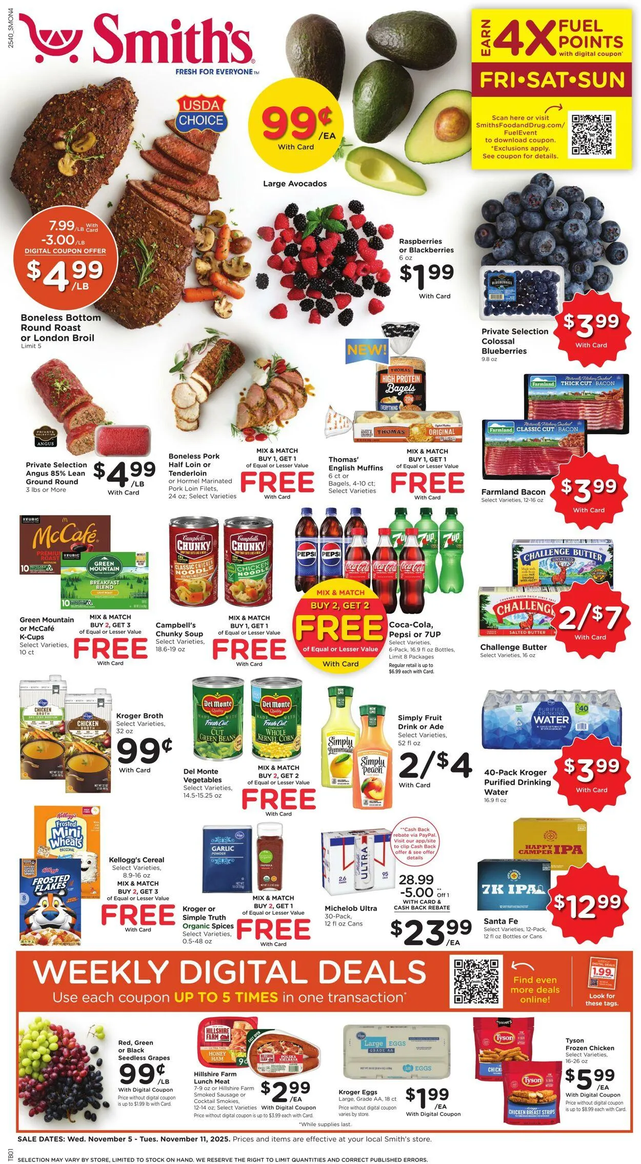 Weekly ad Smith's Current weekly ad from November 5 to November 11 2025 - Page 1