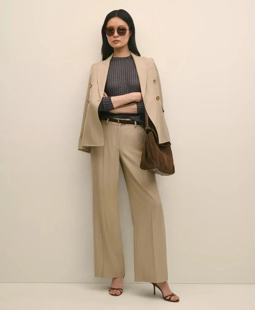 Wool-Blend Wide-Leg Pants