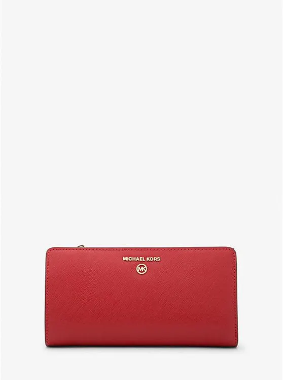 Jet Set Charm Large Saffiano Leather Continental Wallet