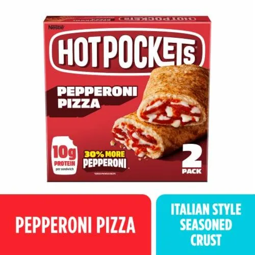 Hot Pockets Pepperoni Pizza Italian Style Seasoned Crust Frozen Snack