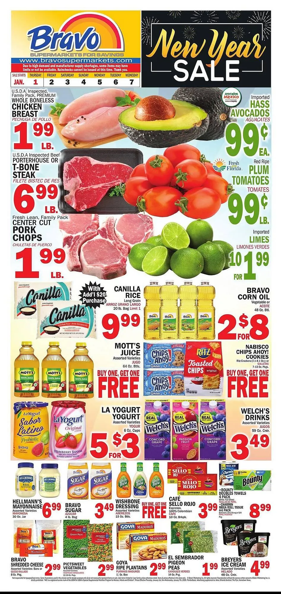 Weekly ad Bravo Supermarkets weekly ad from January 1 to January 7 2026 - Page 1