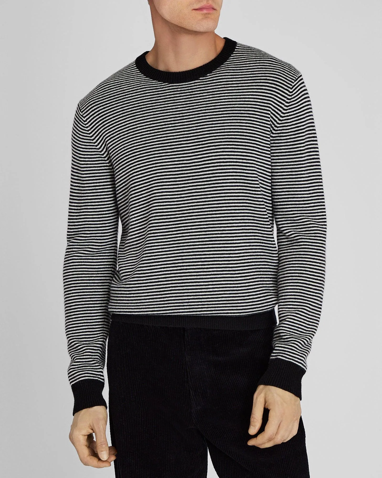Wool-Blend Striped Crewneck Sweater
