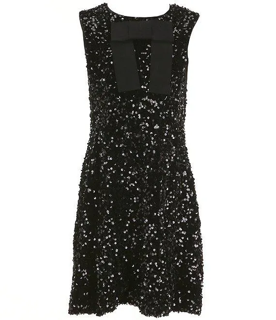 Big Girls 7-16 Sequin Bow Detail Dress