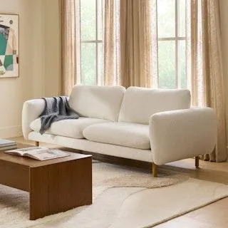 Sanders 85.5" Sofa - Ivory Wool Bouclé